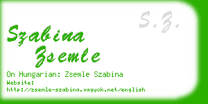 szabina zsemle business card